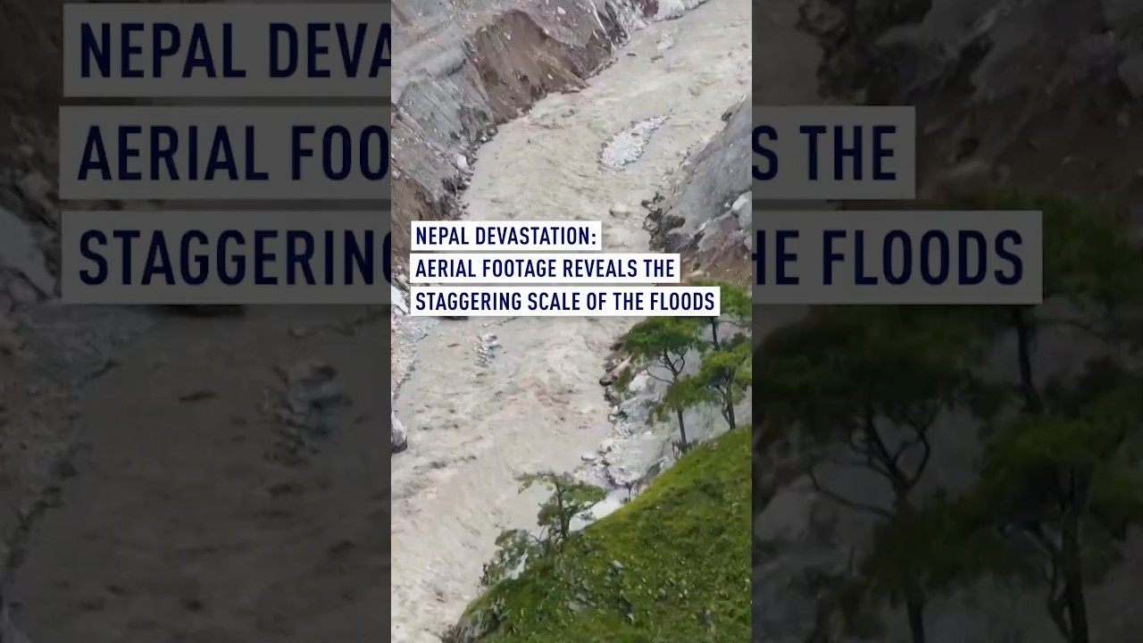 Nepal devastation: Aerial footage reveals staggering scale of floods