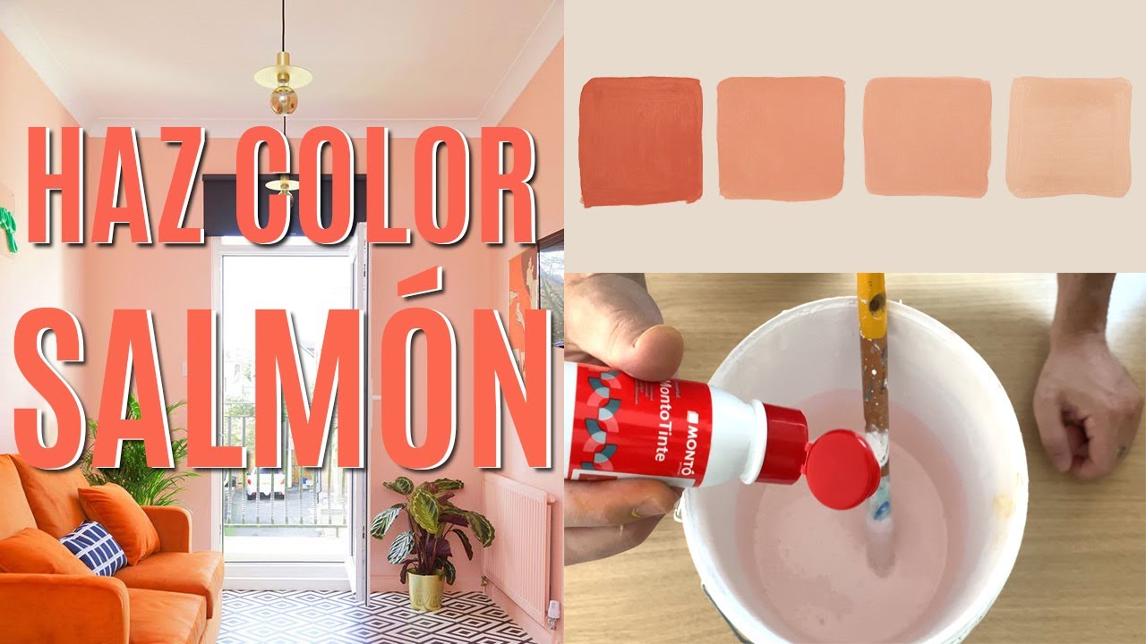 🎨Cómo hacer el color salmón para pintar paredes