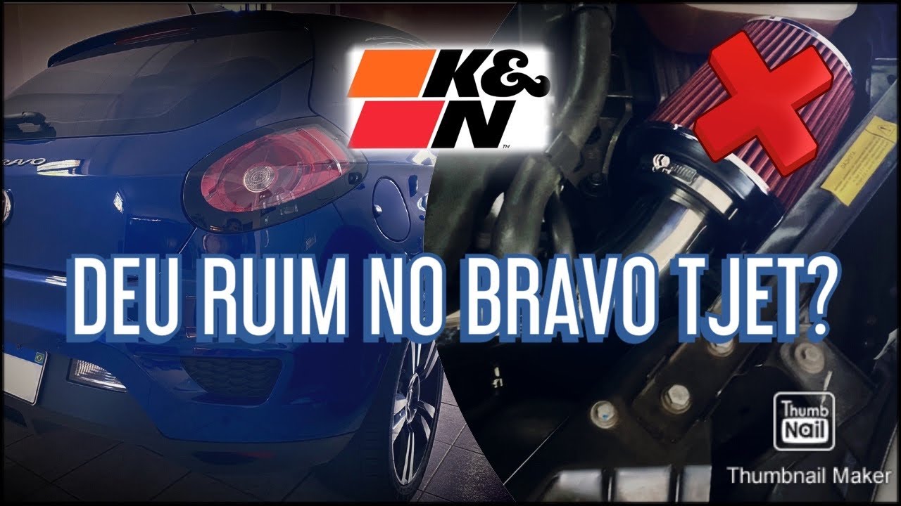 FILTRO K&N NO BRAVO TJET, TEVE QUE ADAPTAR !