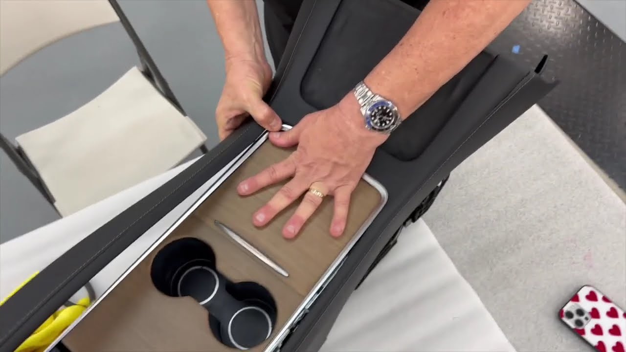 MODEL 3 & Y CENTER CONSOLE OVERLAYS GEN.2   REAL OPEN PORE WOOD VENEER