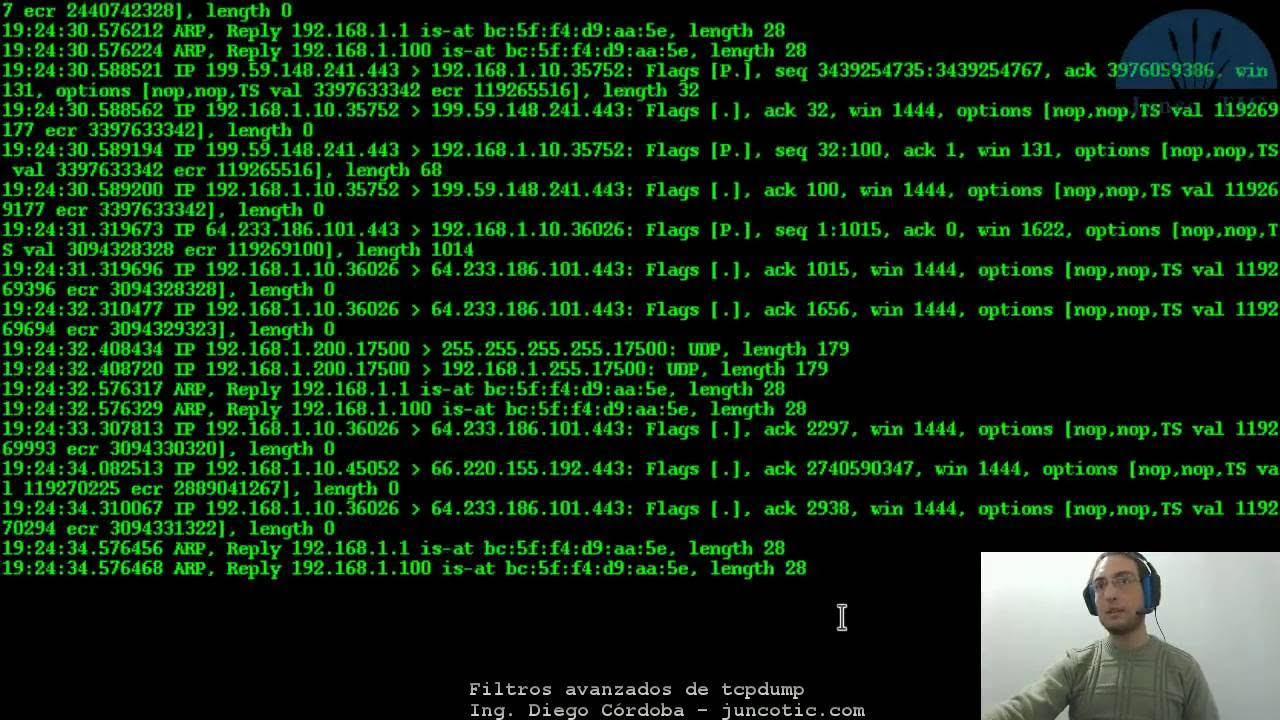 TCPDUMP: Filtros avanzados de tráfico