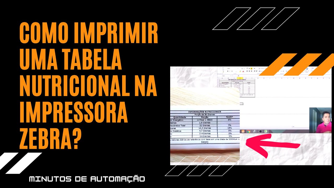 Tabela Nutricional | NA IMPRESSORA ZEBRA | Como Imprimir?