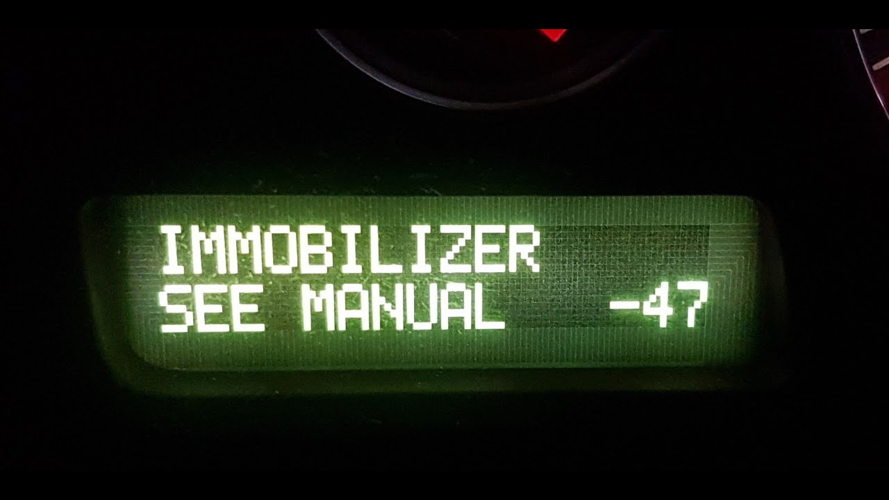 Immobilizer see manual - ошибка на Volvo S60 1, и её решение