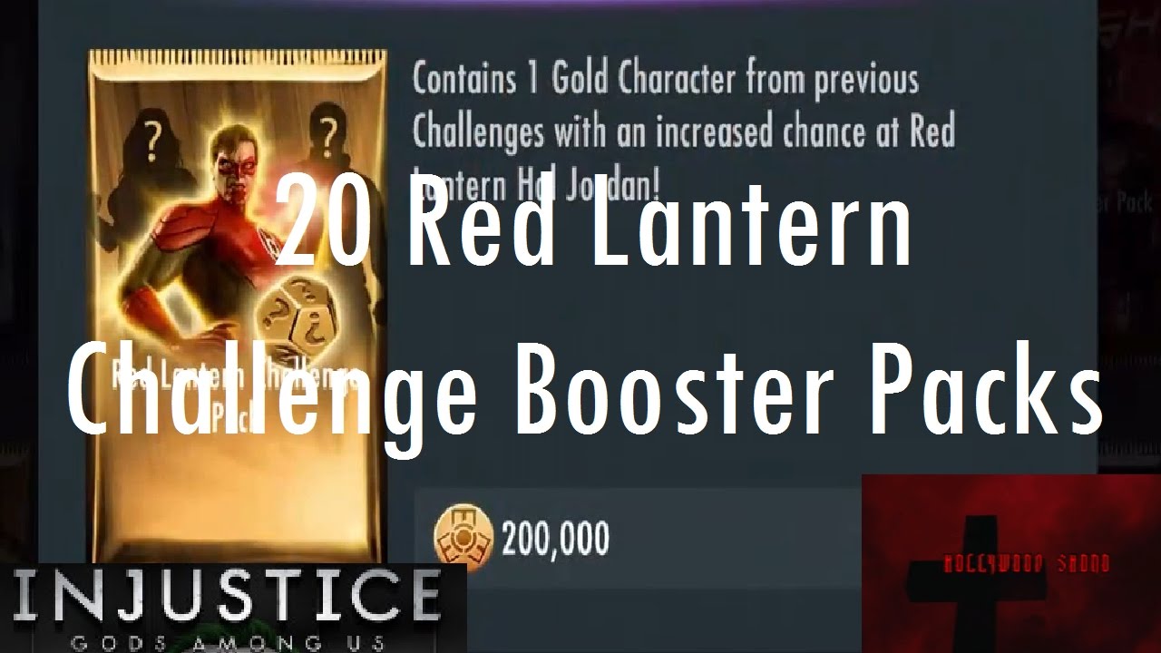 Injustice Gods Among Us iOS - 20 Red Lantern Challenge Booster Packs