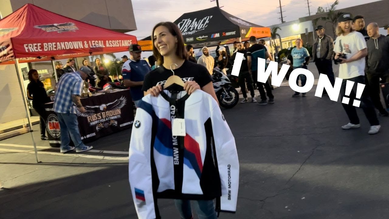 First BIKE NIGHT of the summer!! | I won the raffle 😱