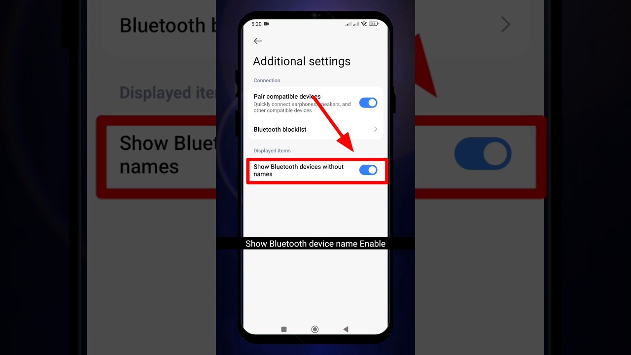 Show Bluetooth device name Enable #shorts