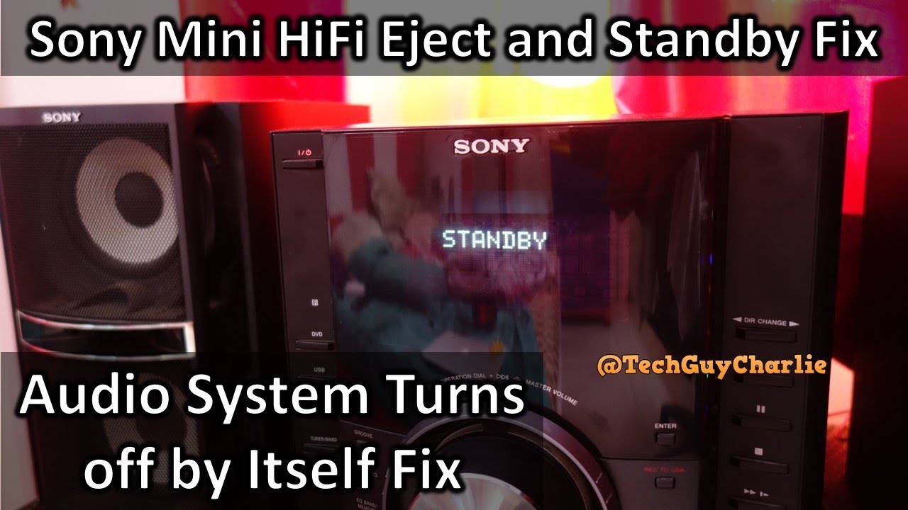 Sony MHC GZR-77D Eject and Standby problem easy fix (stereo shuts itself off)