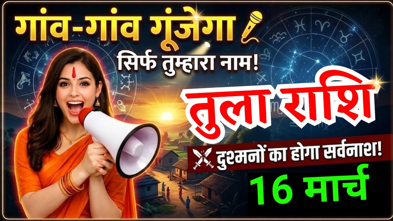 16 मार्च, तुला राशि वालों गांव गांव में तुम्हारे नाम की चर्चा होगी, Tula Rashi Aaj Ka Rashifal