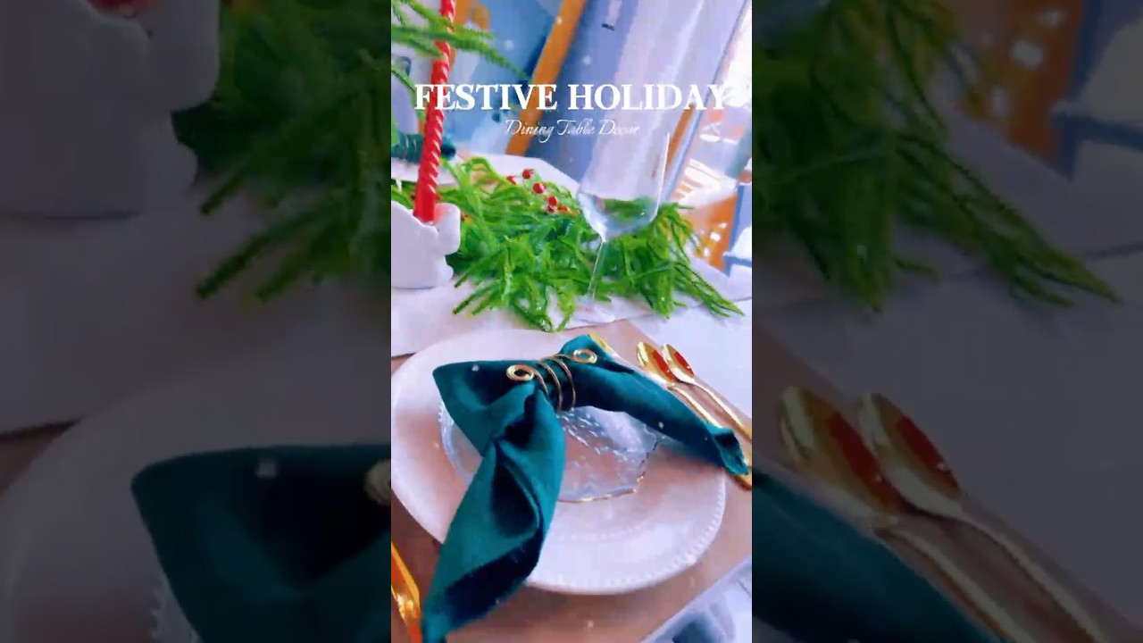 Formal Dining Table Christmas Decor 🍽️🎄