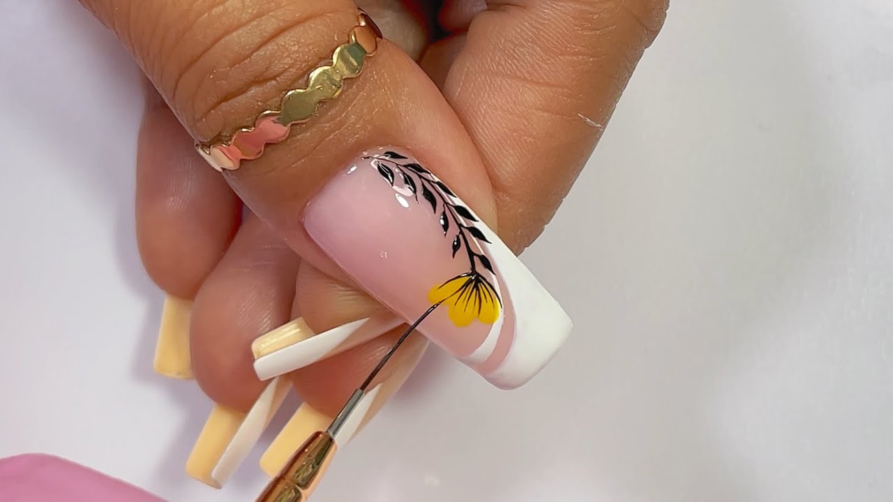 💖DECORACIÓN EN UÑAS FÁCIL Y RÁPIDO/Nail Art✨💅 #uñasconfrancés  #diseñoenuñas