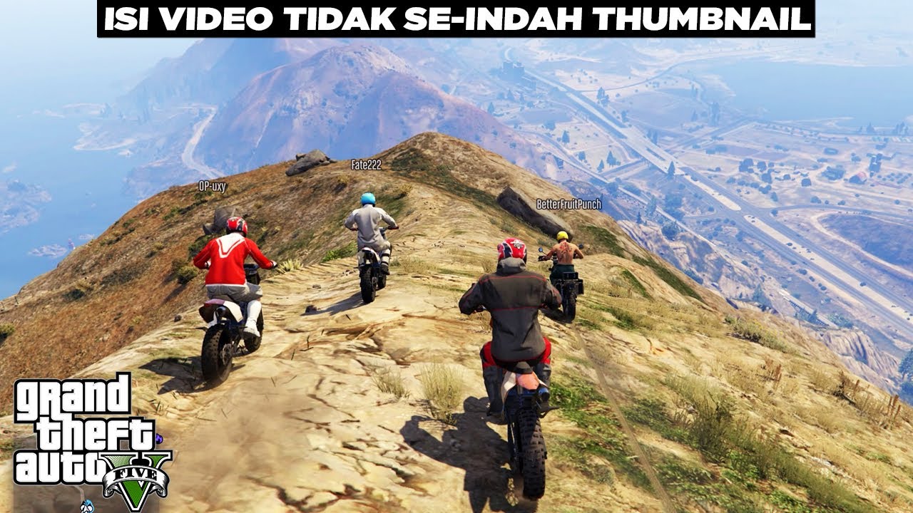 Satu Motor Trail Nyangkut di Pohon, Ada yg Matii di Gunung... Dah Lah😌😌 GTA V Online Indonesia
