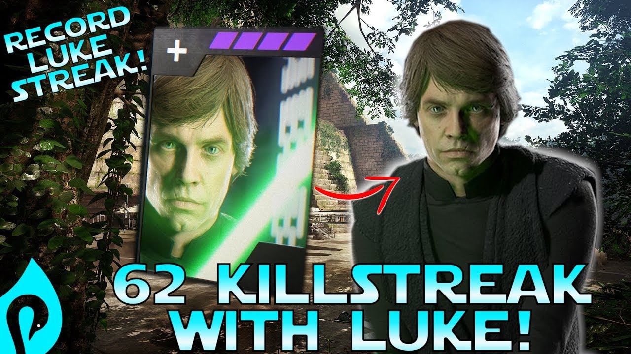 62 Killstreak With Luke Skywalker In Star Wars Battlefront 2!
