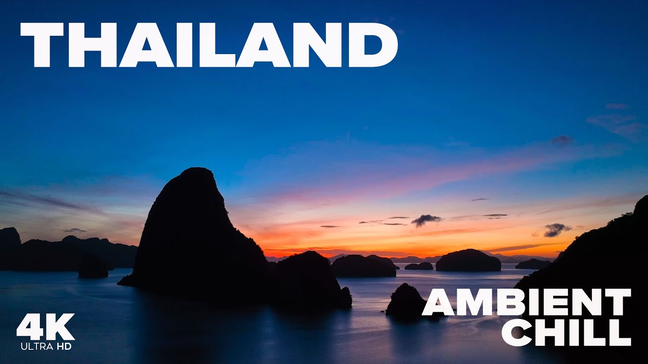 Krabi Thailand Ocean Therapy 4K | Limestone Coasts and Calm Seas | Ambient Chill for Your TV