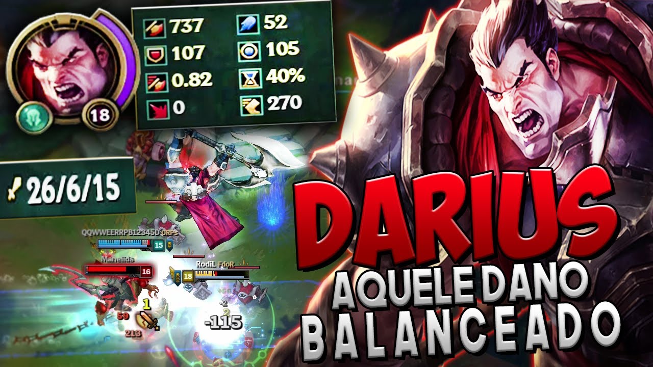 A DONA RITA SABE BALANCEAR BEM O DANO DOS CAMPEÕES! - DARIUS JUNGLE GAMEPLAY - Festinha do Rodil