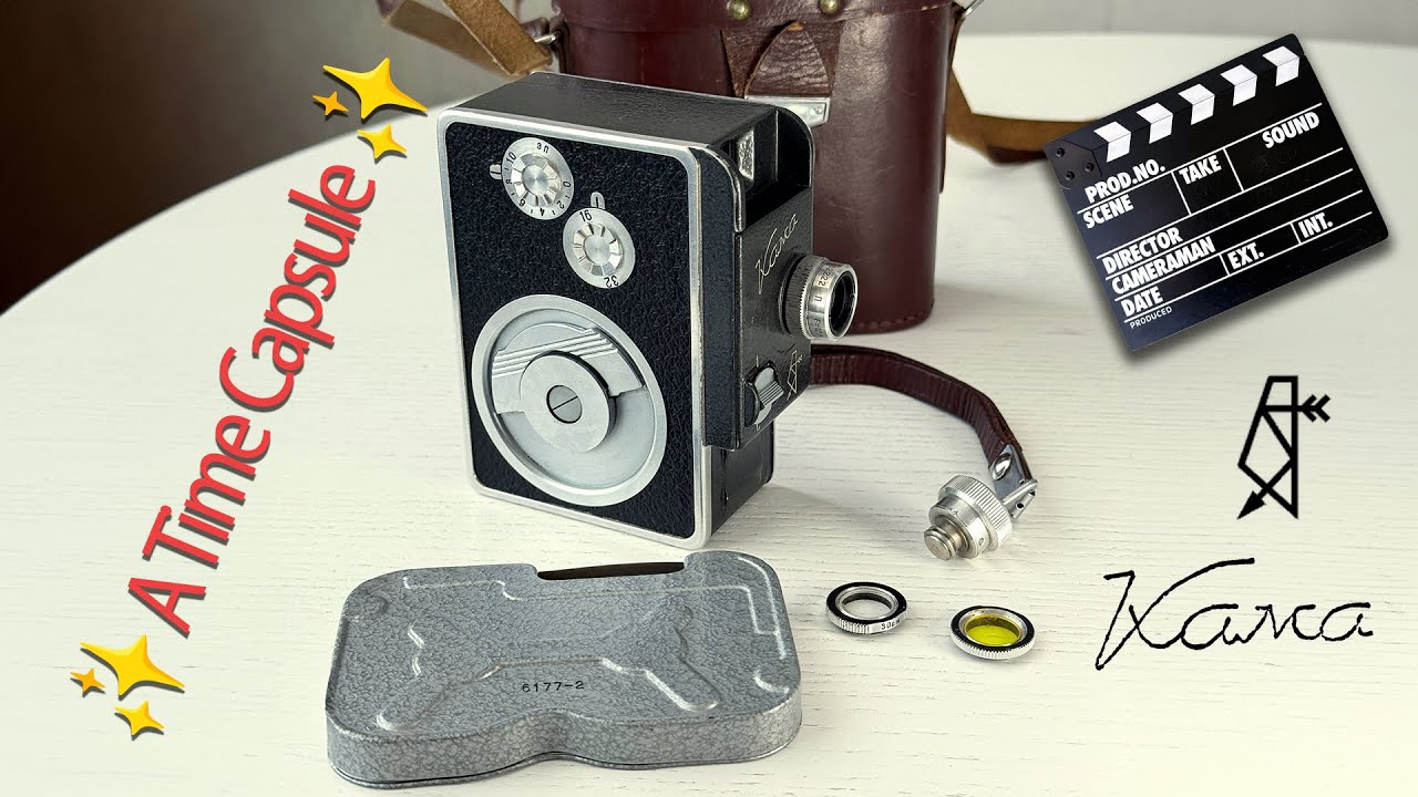 🎬📽️🎞️ KAMA USSR Retro Vintage Soviet Mechanical Video Camera Mini 8mm + Case