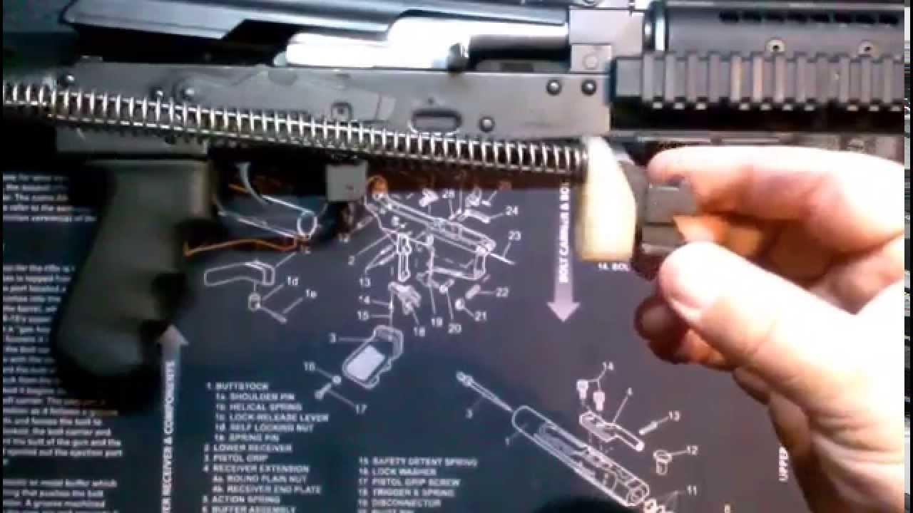 AK recoil buffer installation