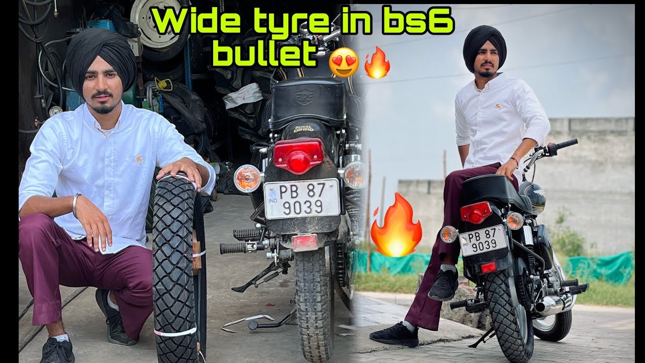 Wide tyre in bs6 bullet😍🔥 || sira look 😇 || garrymorindavlogs