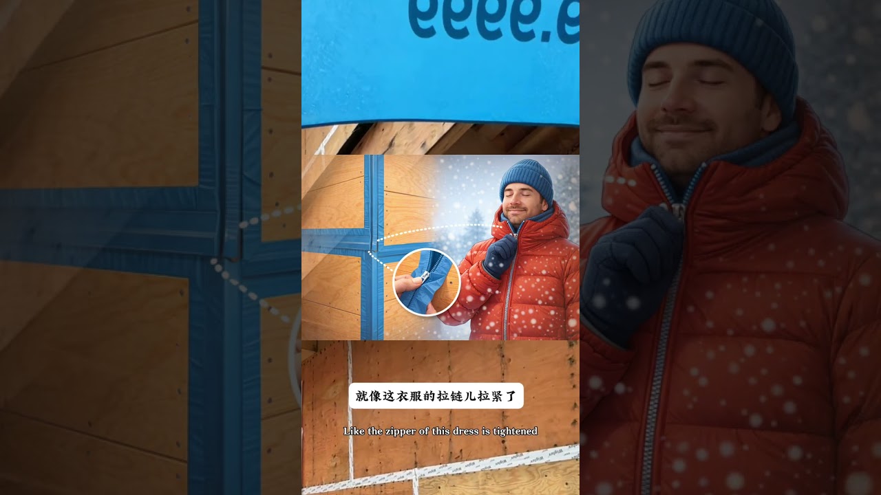 Pandora Project (11）外墙密封，决定住进去的舒适度。把房子“拉链拉好”的那一刻。#4730pandora #Pandora新双拼#本拿比双拼#本拿比新房#温西的品质本拿比的价格