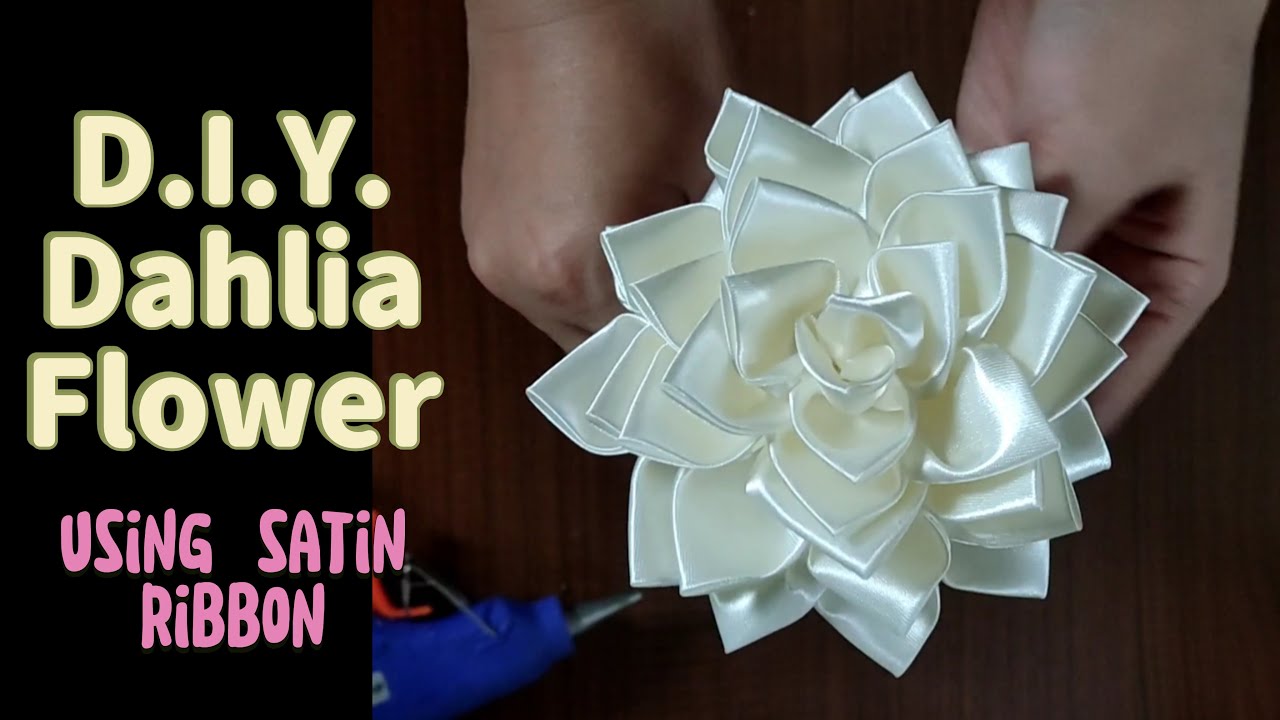 How to make Dahlia flower using Satin #3|Allenms
