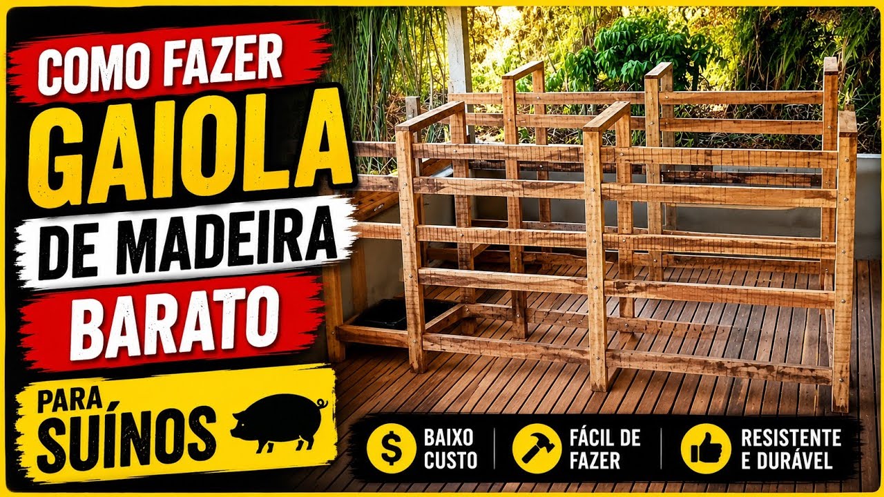 como fazer gaiola de maternidade para porca