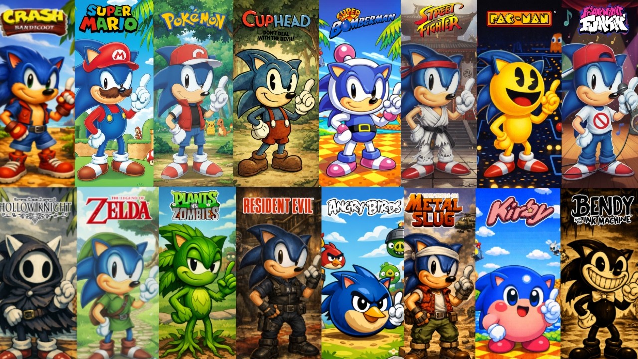 SONIC THEME in other Games! (Compilation)