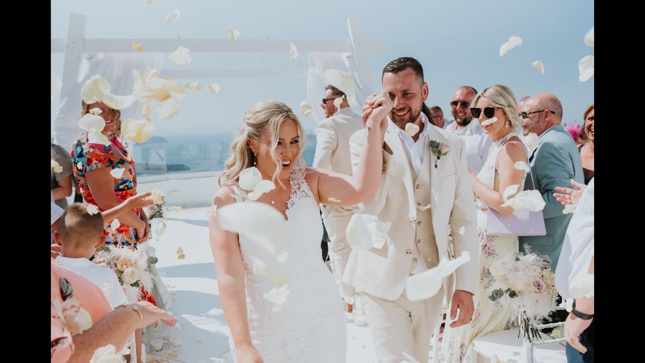 Get your family & friends to a destination wedding at Santo Wines Santorini. By @magicvideography
