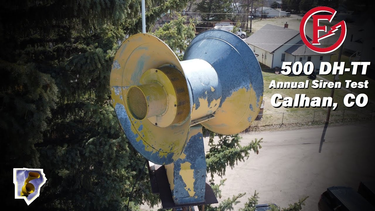 Federal Signal 500DH-TT Siren Test - Annual Test - Calhan, CO