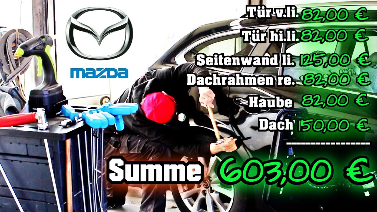 Dellen entfernen am Mazda 6 Leasing Rückläufer | so verdient man 600€ | Ausbeultechnik Ullrich