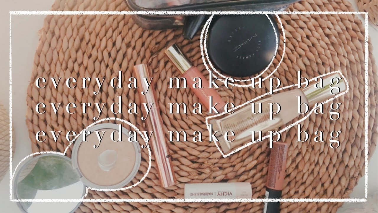A MINIMALIST EVERYDAY MAKEUP BAG | behind the scenes process!!!!