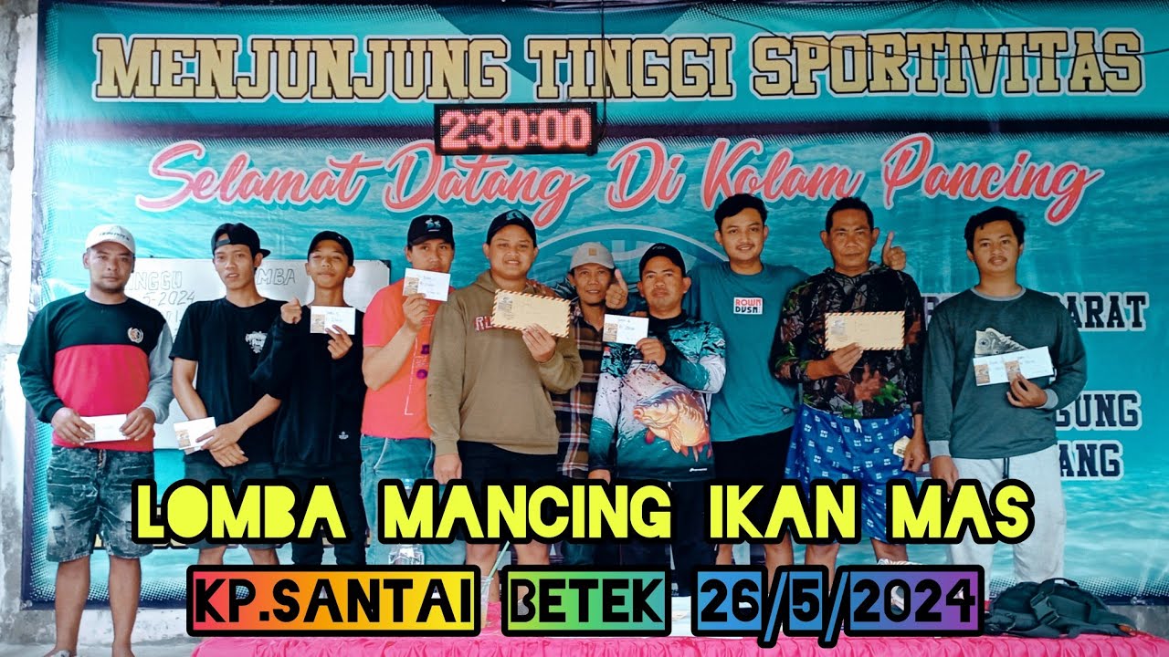 lomba M mancing ikan mas  kp.santai betek minggu 26 mei 2024#lombaikanmasjombang#londomancing