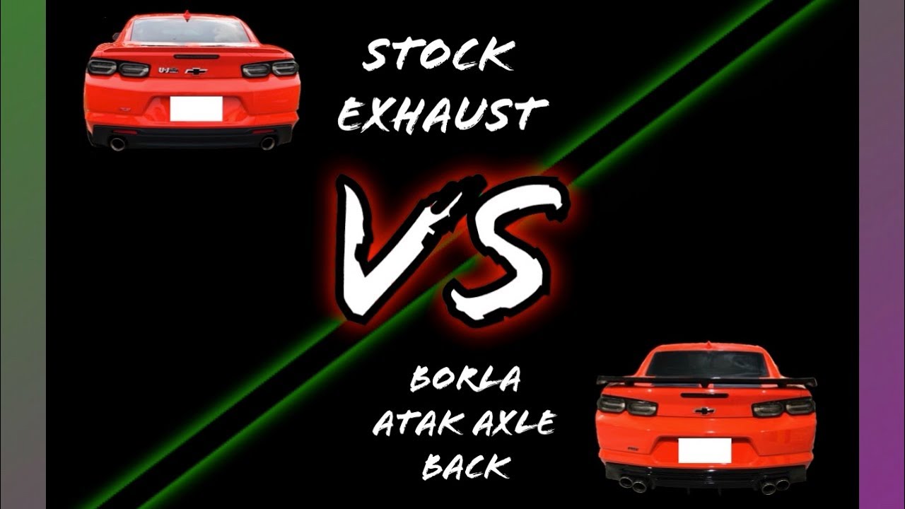 2019 Camaro RS V6 - Stock Exhaust vs. Borla Atak Axle Back | Camaro V6 Sound