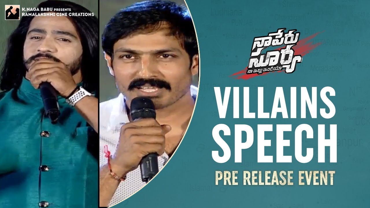 Naa Peru Surya Naa Illu India Villains Speech | NSNI Pre Release Event | Allu Arjun