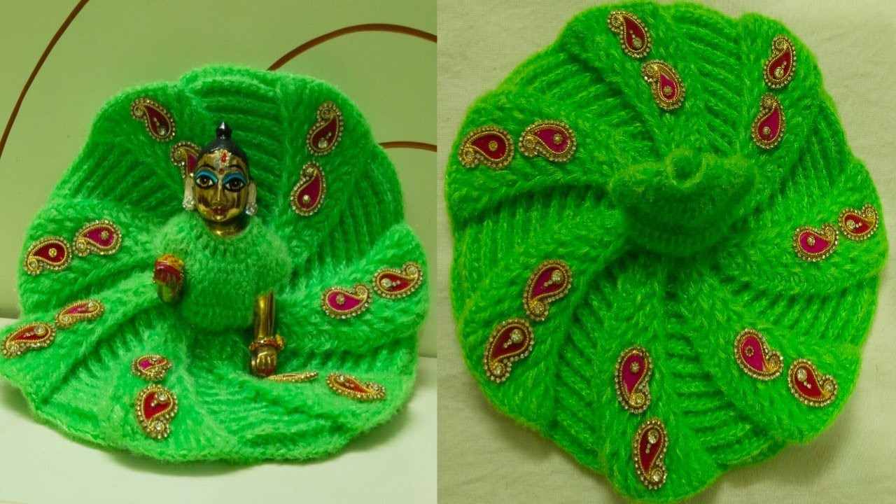 सभी साइज में बनाएं लड्डू गोपाल जी की न्यू डिजाइन की ड्रेस//woollen dress for Kanha ji//All Size