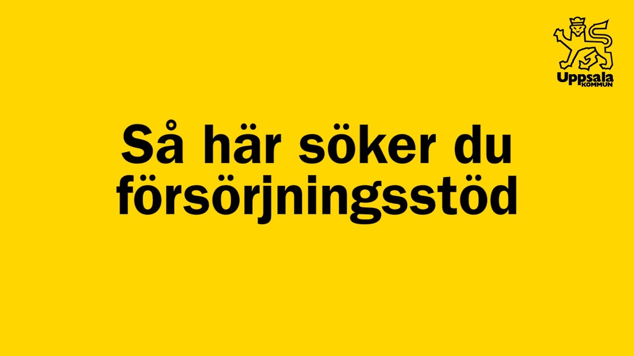 Så här söker du försörjningsstöd
