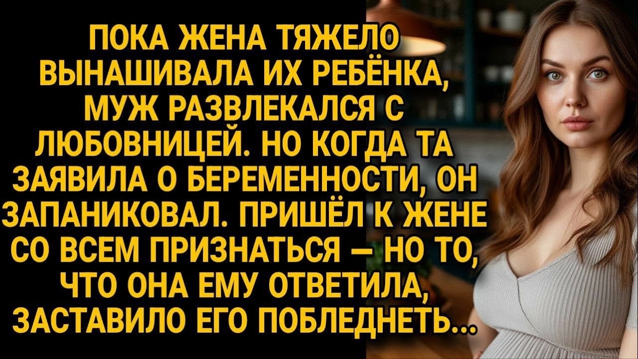 Муж признался беременной жене в любовнице , но её ответ заставил его побледнеть навсегда