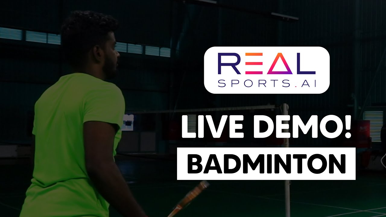 Live demo of REAL SPORTS AI Badminton to the real sports era