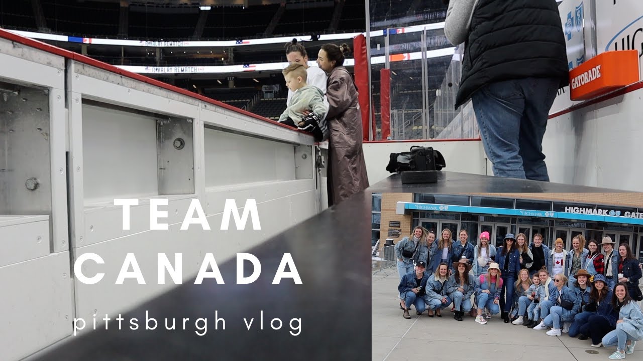team canada women's hockey team in pittsburgh with the PWHPA - vlog