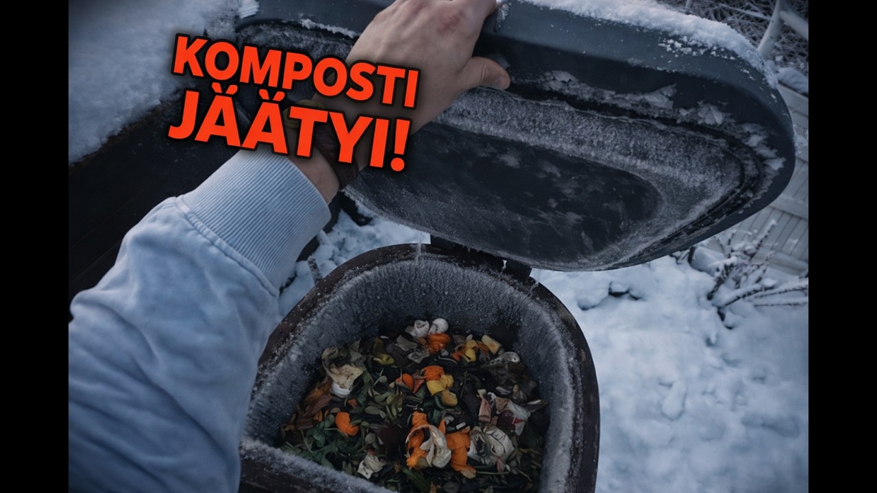 Kompostin sulatus ja käynnistys kovalla pakkasella
