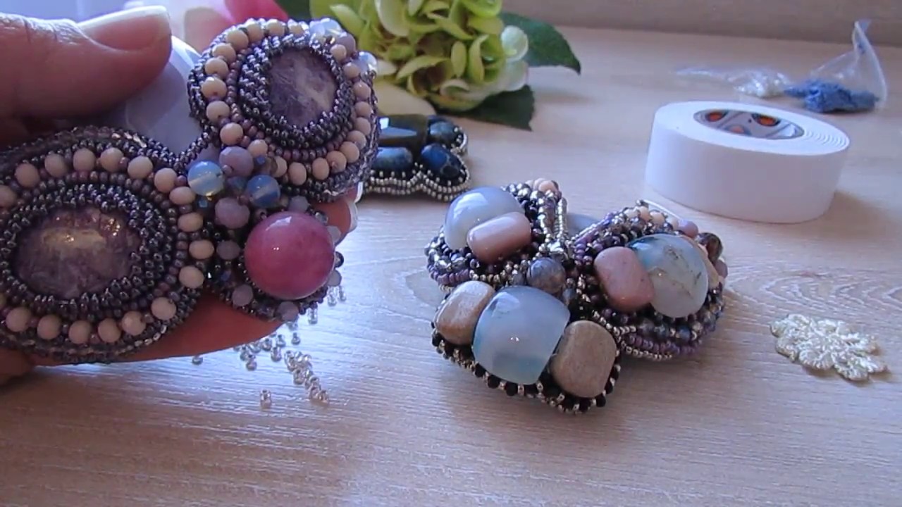 Как сделать брошь мотылек. Как обшить крыло бисером.  how to make a moth brooch