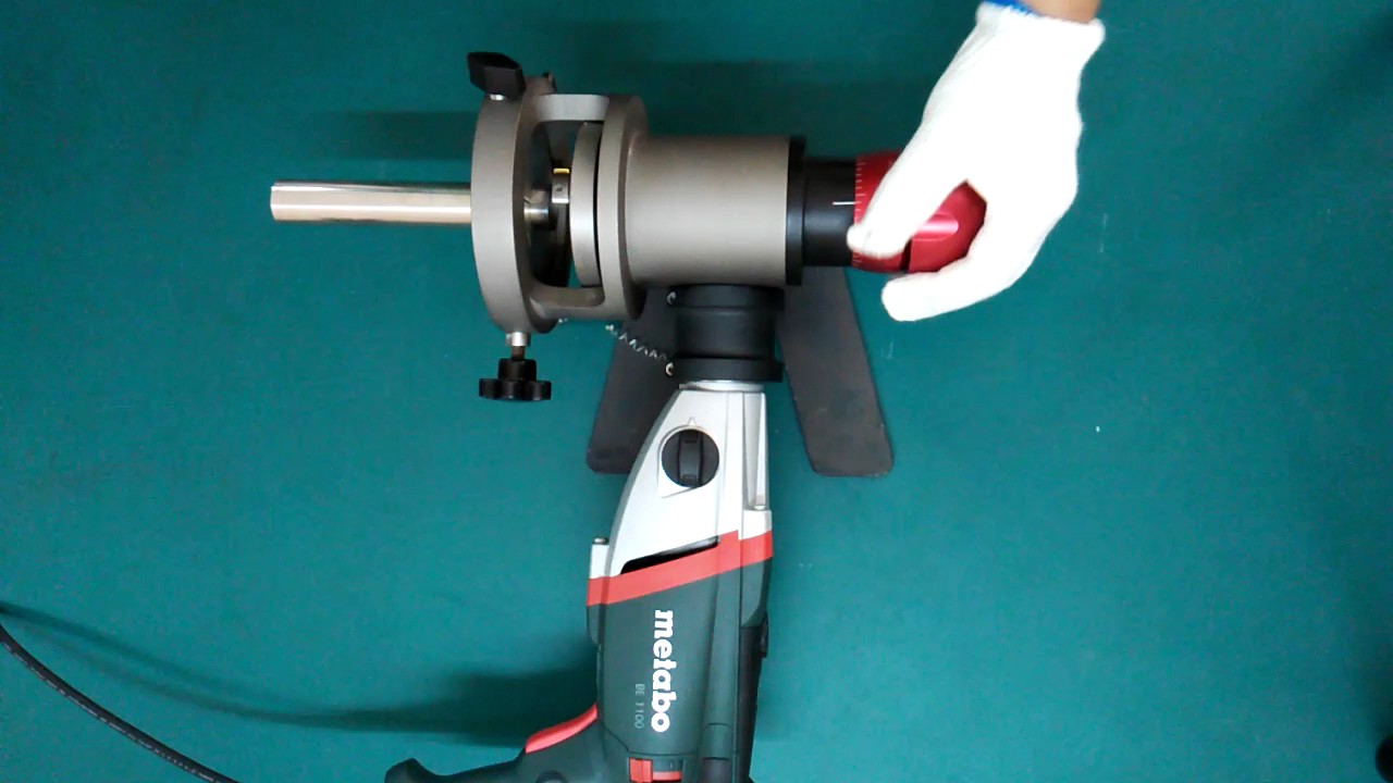 Portable tube facing machine for sanitary tubing