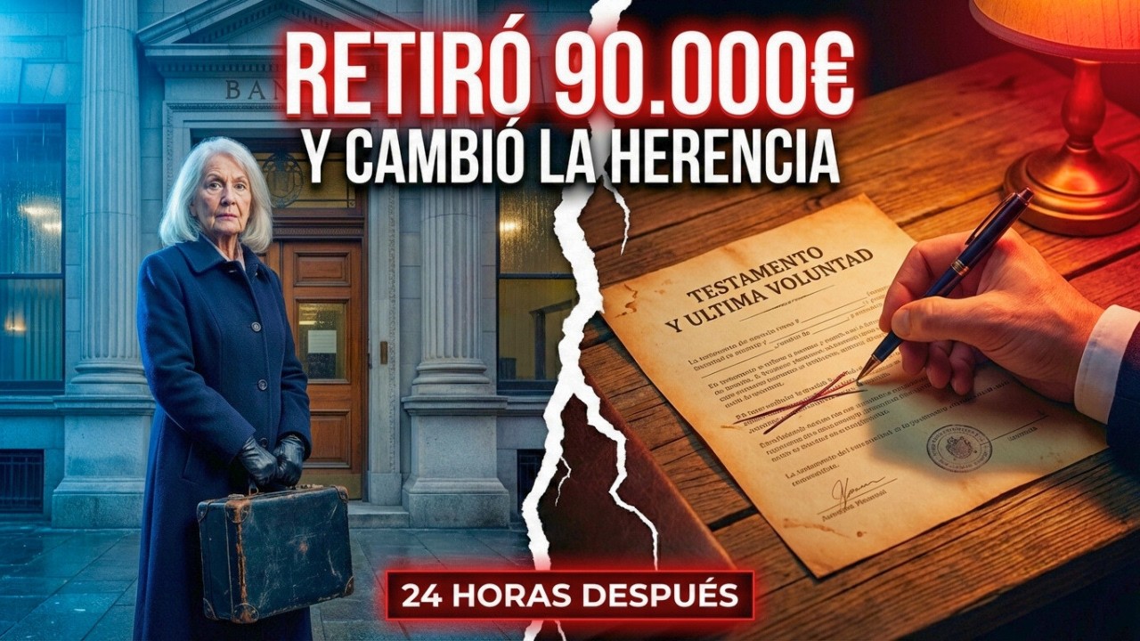 La madre retiró 90.000€ del banco… 24 horas después cambió la herencia