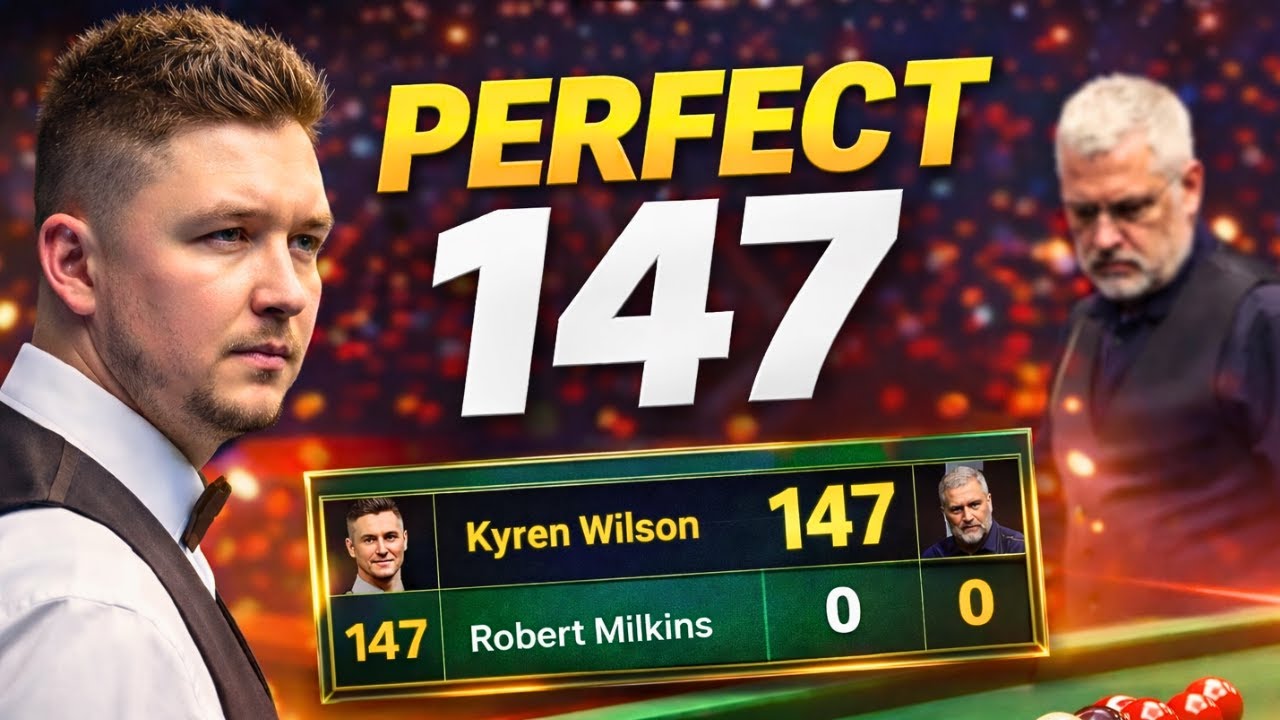 Perfect 147 Maximum Break – Kyren Wilson vs Robert Milkins | German Masters | Snooker 19 Gameplay