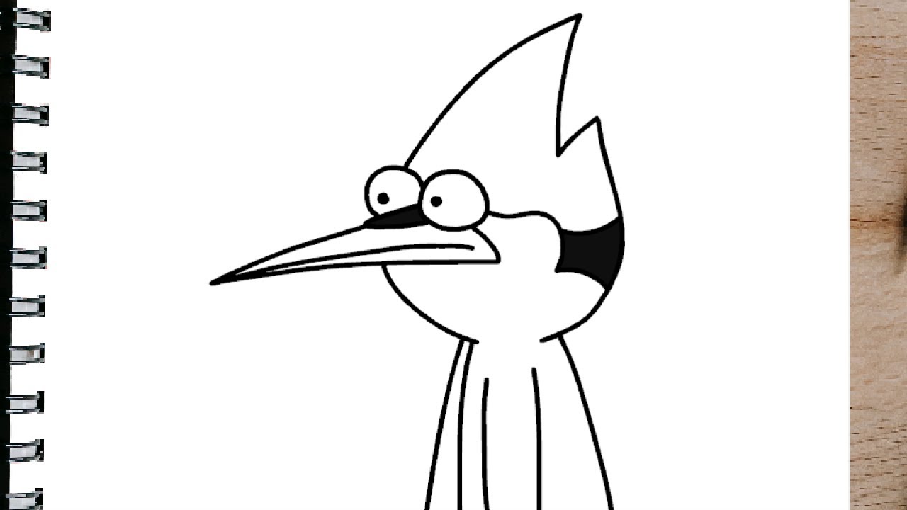 Como dibujar a Mordecai paso a paso