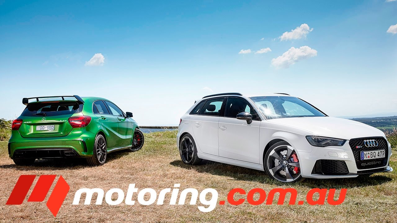 Сравнение Audi RS 3 Sportback и Mercedes-AMG A 45 2015 года