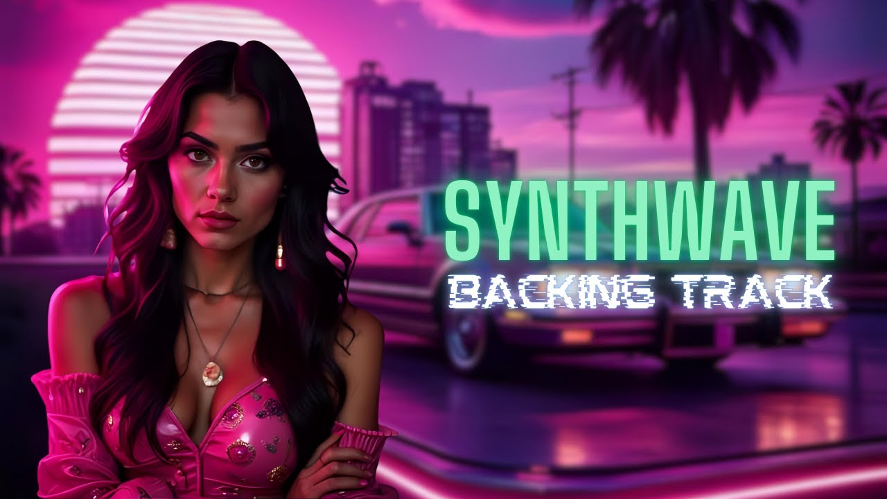 Retro City LA Synthwave Guitar Backing Track 80s | C MAJOR / A MINOR