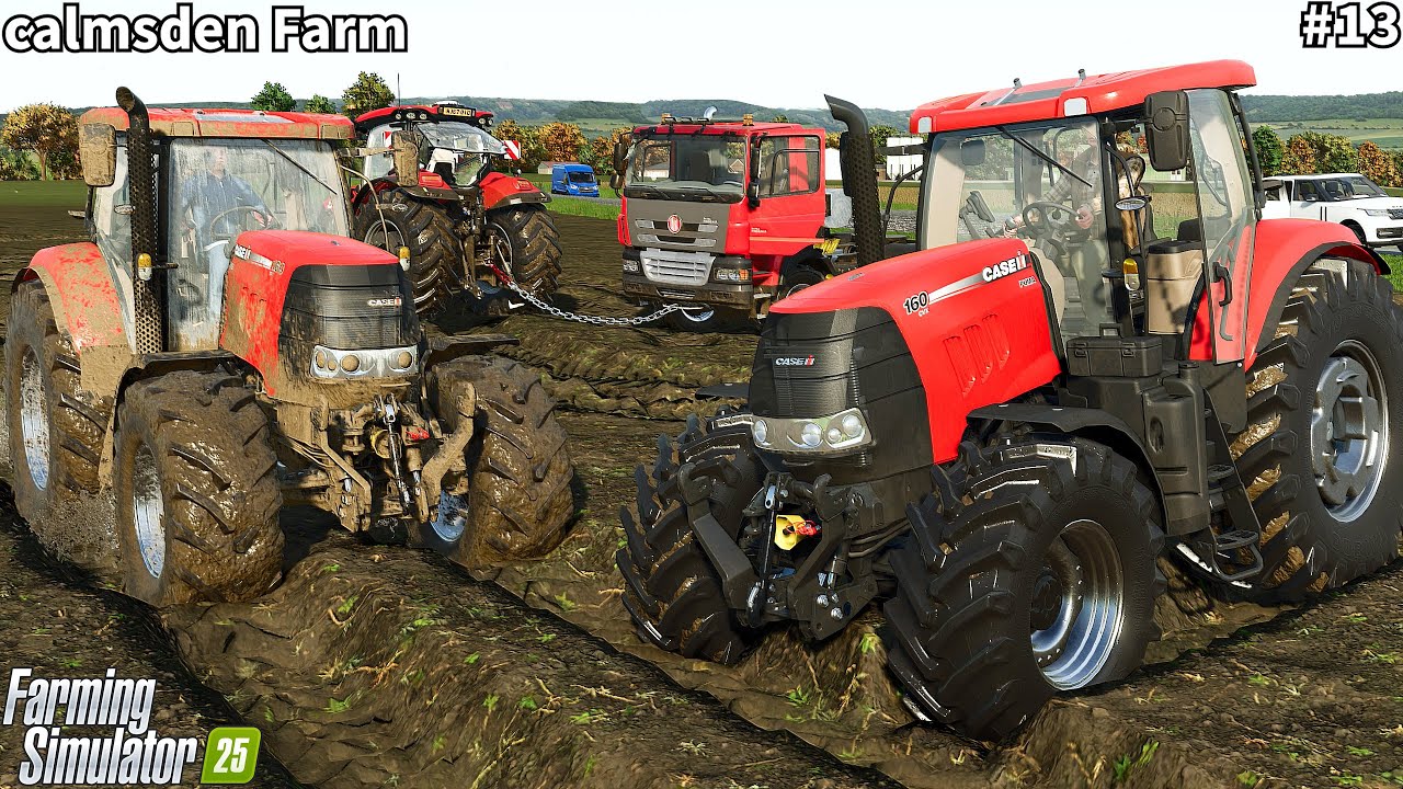 All Case IH Tractors Stuck in Mud During Extreme Potato Harvest│Calmsden│FS 25│Timelapse#13