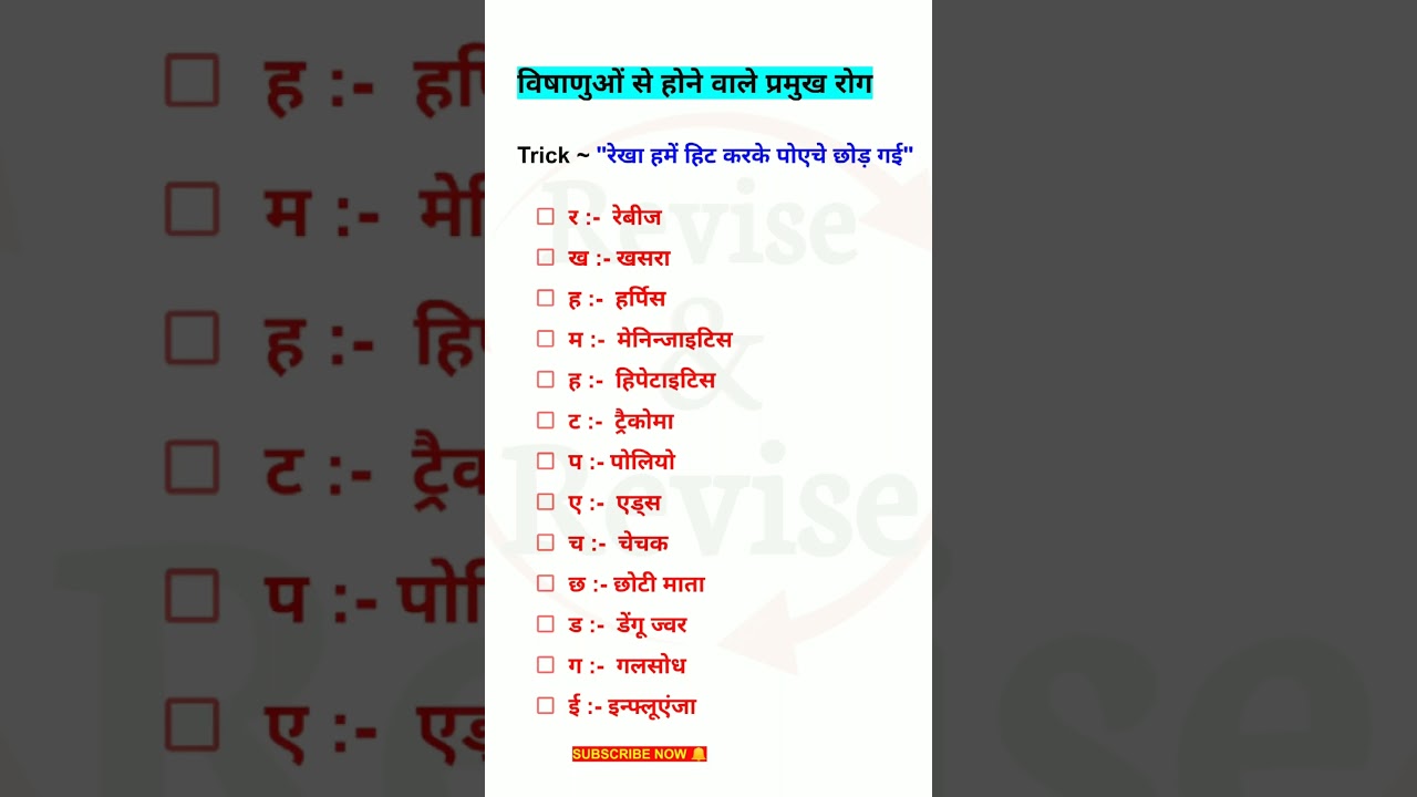 विषाणु से होने वाले रोग || virus se hone vale rog || vishanu se hone vale rog #gk #science #ssc