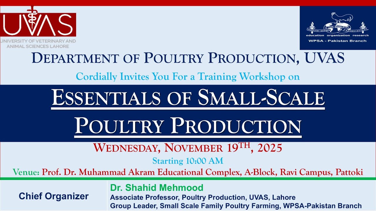 Training Workshop "Essentials of Small-Scale Poultry Production"