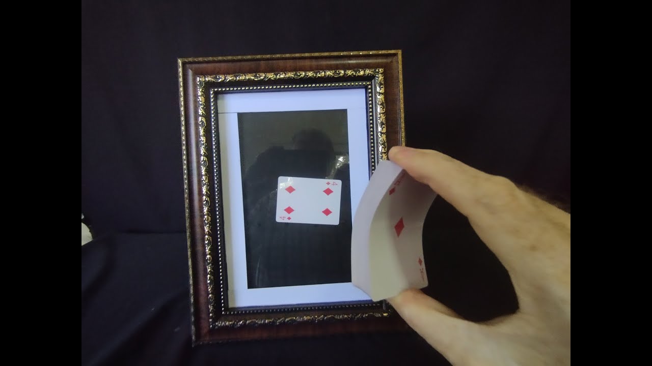 Card behind glass magic trick revealed & how to make.