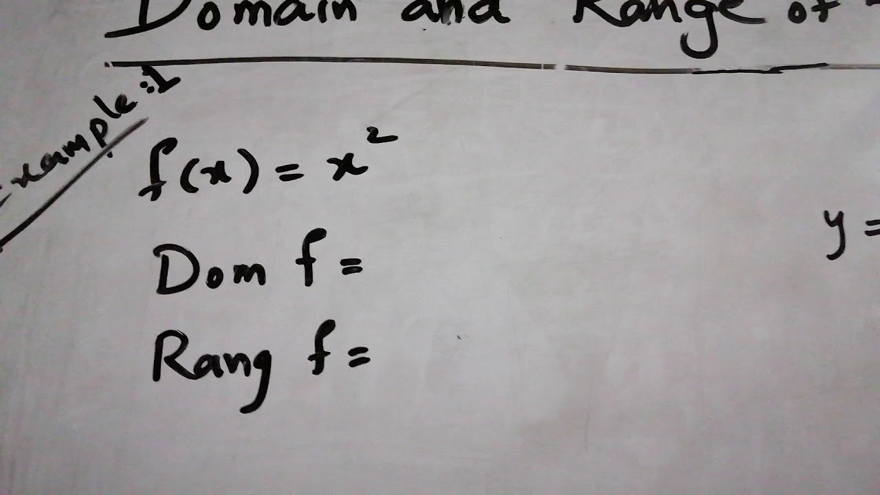 Domain and range of a function